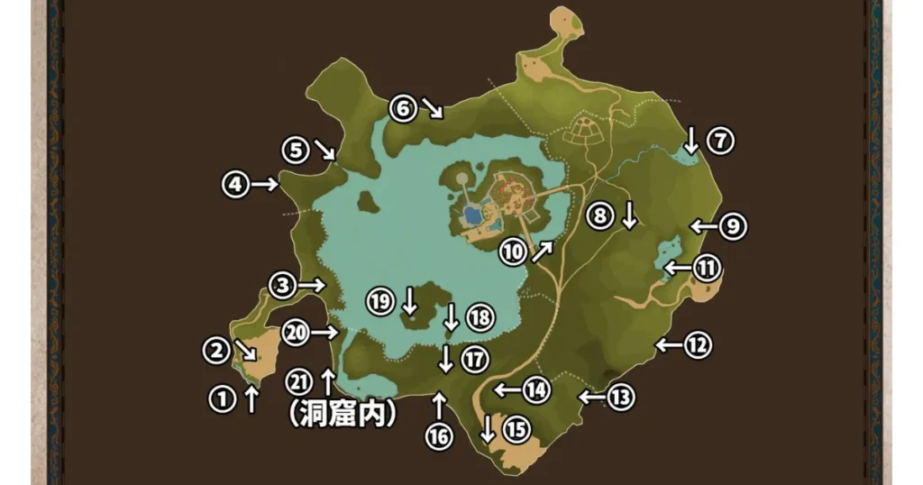 アズラル領域マップ（プーギーの位置あり）