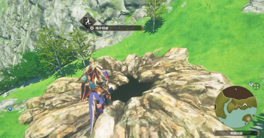 アズラル領域プーギー22の場所に地中移動する