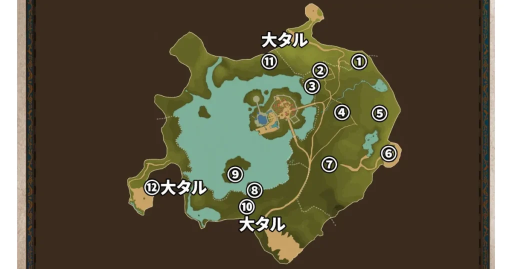 マップ:タルアイルーと大タルアイルー