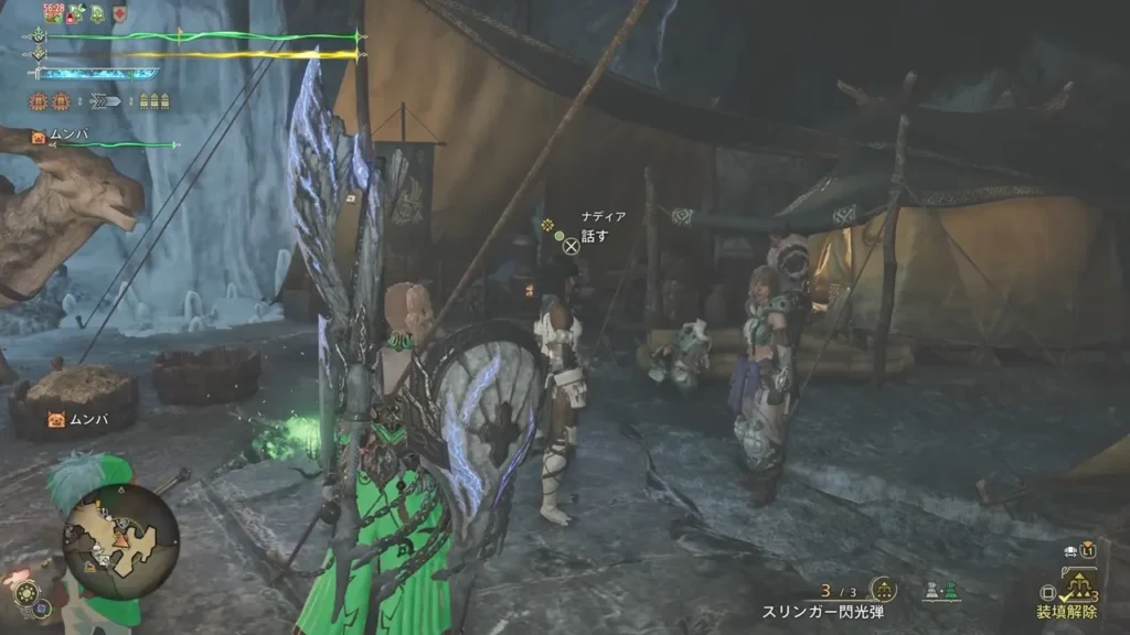 氷霧の断崖にいるナディアに話しかける