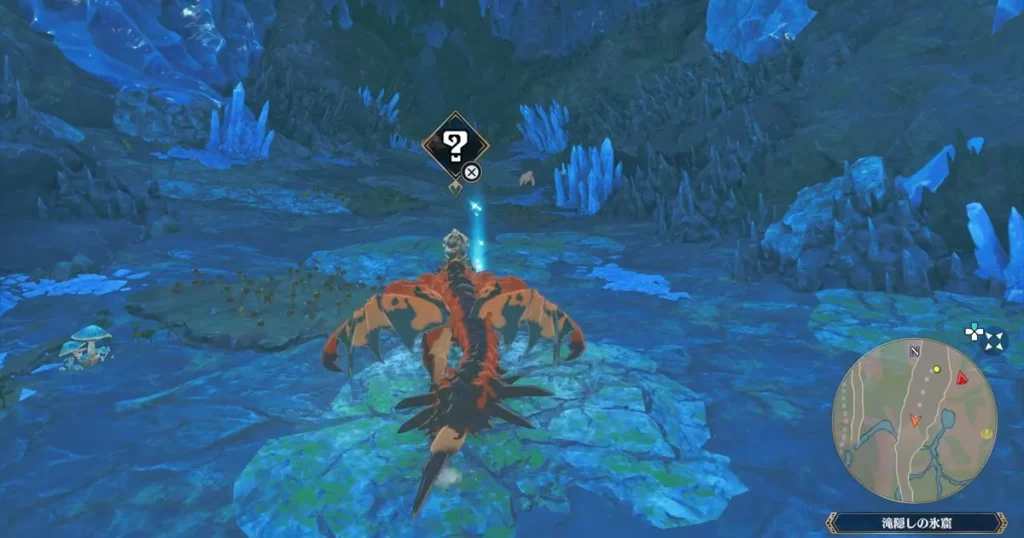 滝隠しの氷窟で痕跡を拾う1