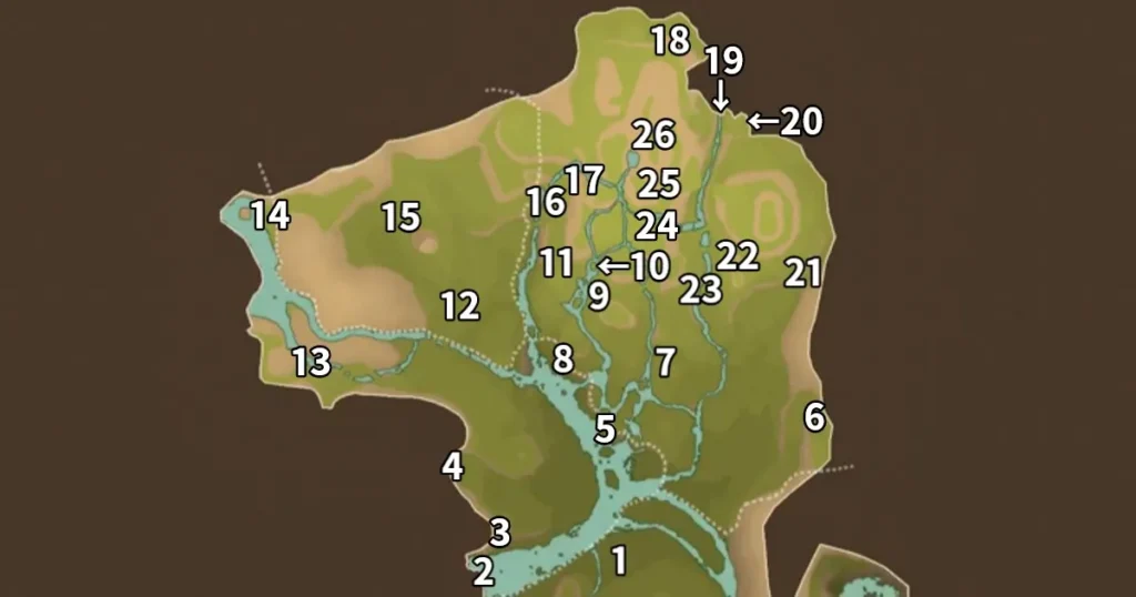 マップカナルタ深林(プーギー位置あり)