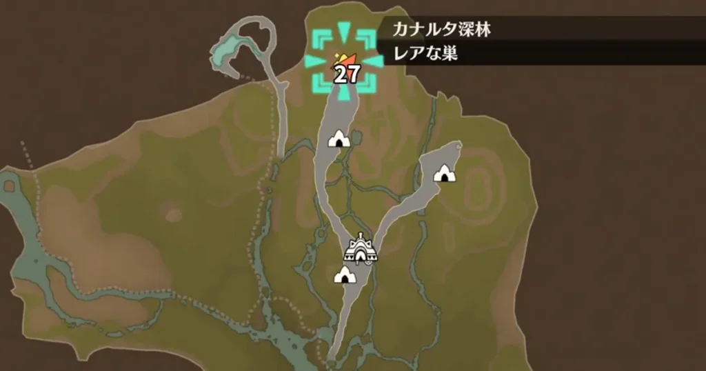 マップカナルタ深林階層違い(プーギー位置あり)