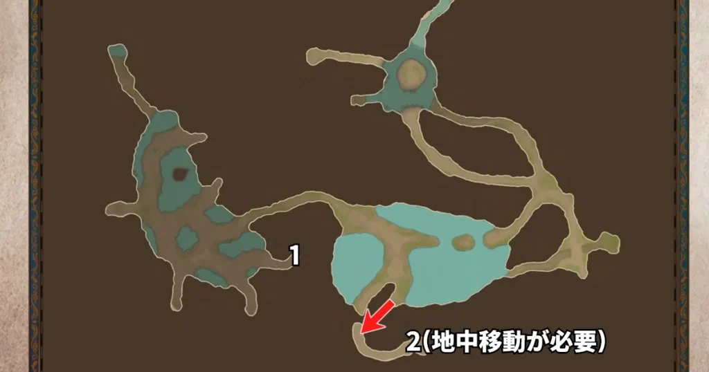 マップ惑いの沼(プーギー位置あり)