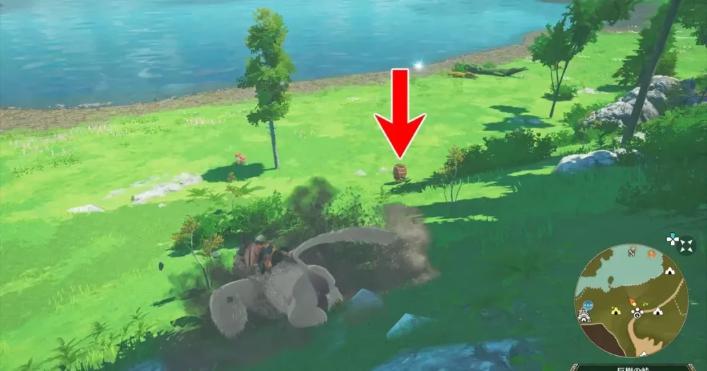 検証対象の大タルアイルーの位置