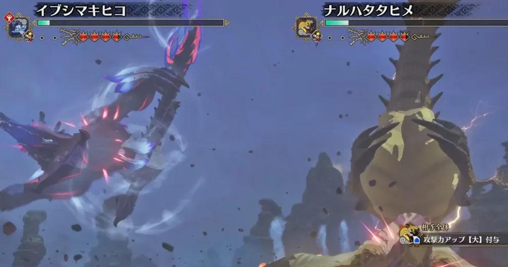 風神龍の猛りで攻撃力アップ【大】を付与