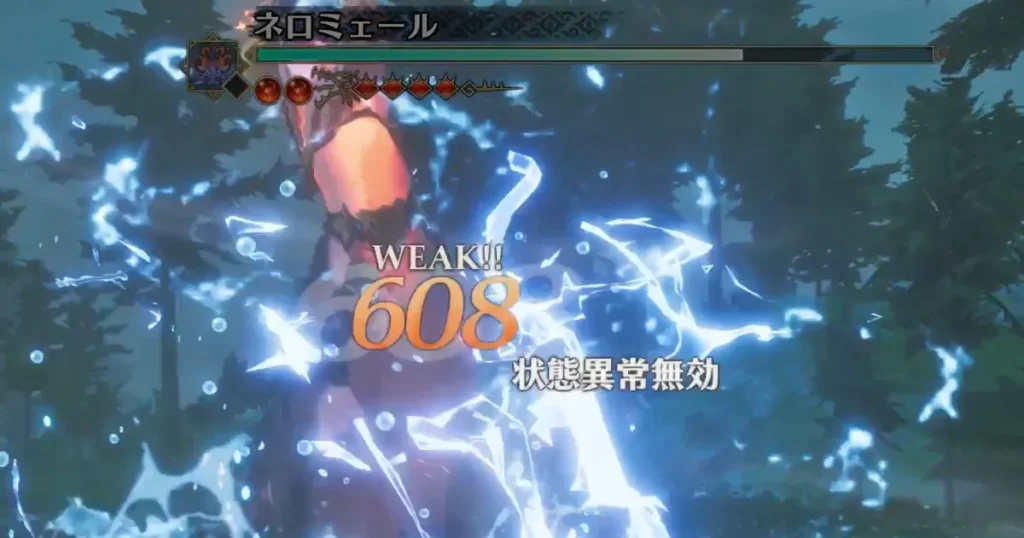 ネロ・ショットで大ダメージを受ける