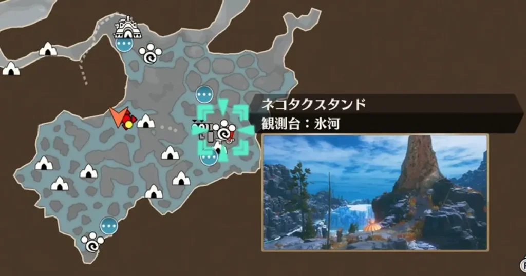 サンティアのネコタクスタンド観測台：氷河